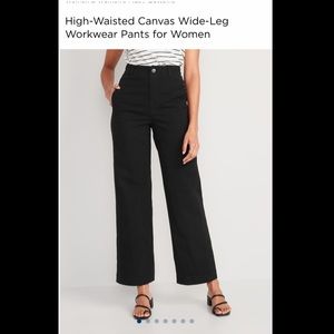 Old Navy High Wasted Wide Leg Pant Navy Blue